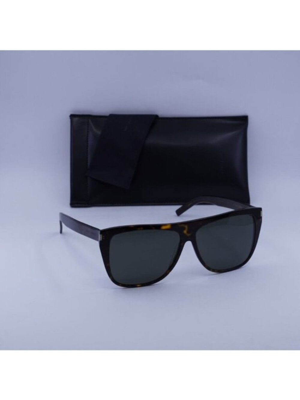 Saint Laurent SL 1 SLIM 002 Square Sunglasses - Havana/Grey - Picture 3 of 10
